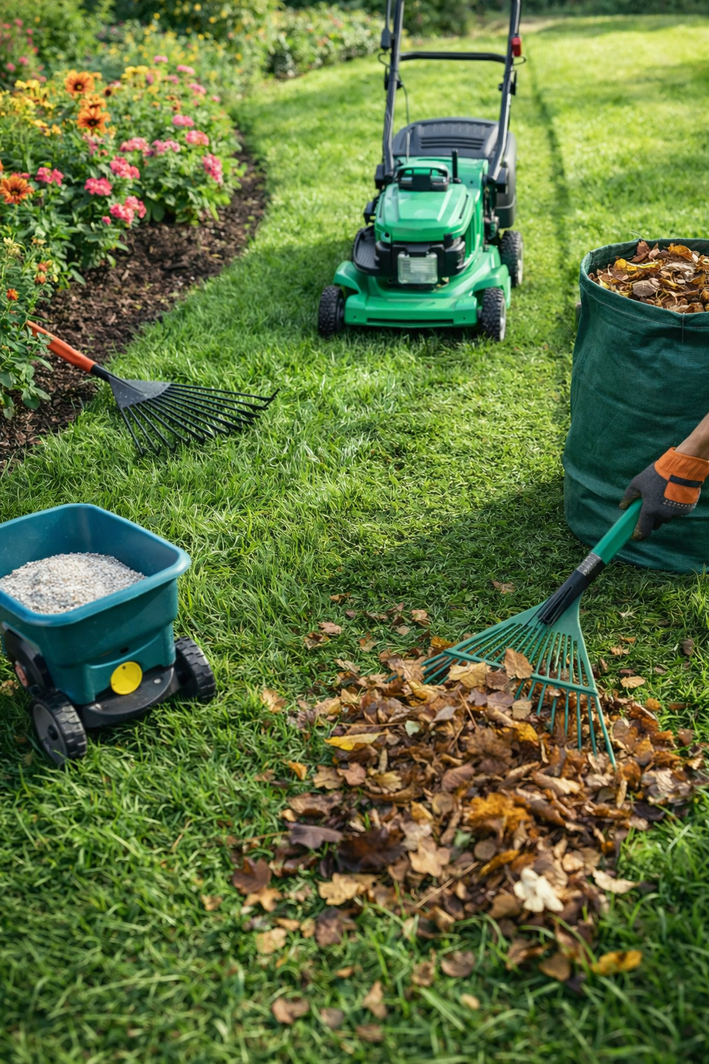 Rasen und Bertpflege durch Gartenservice Hallermann